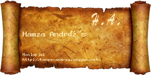 Hamza András névjegykártya