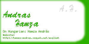 andras hamza business card